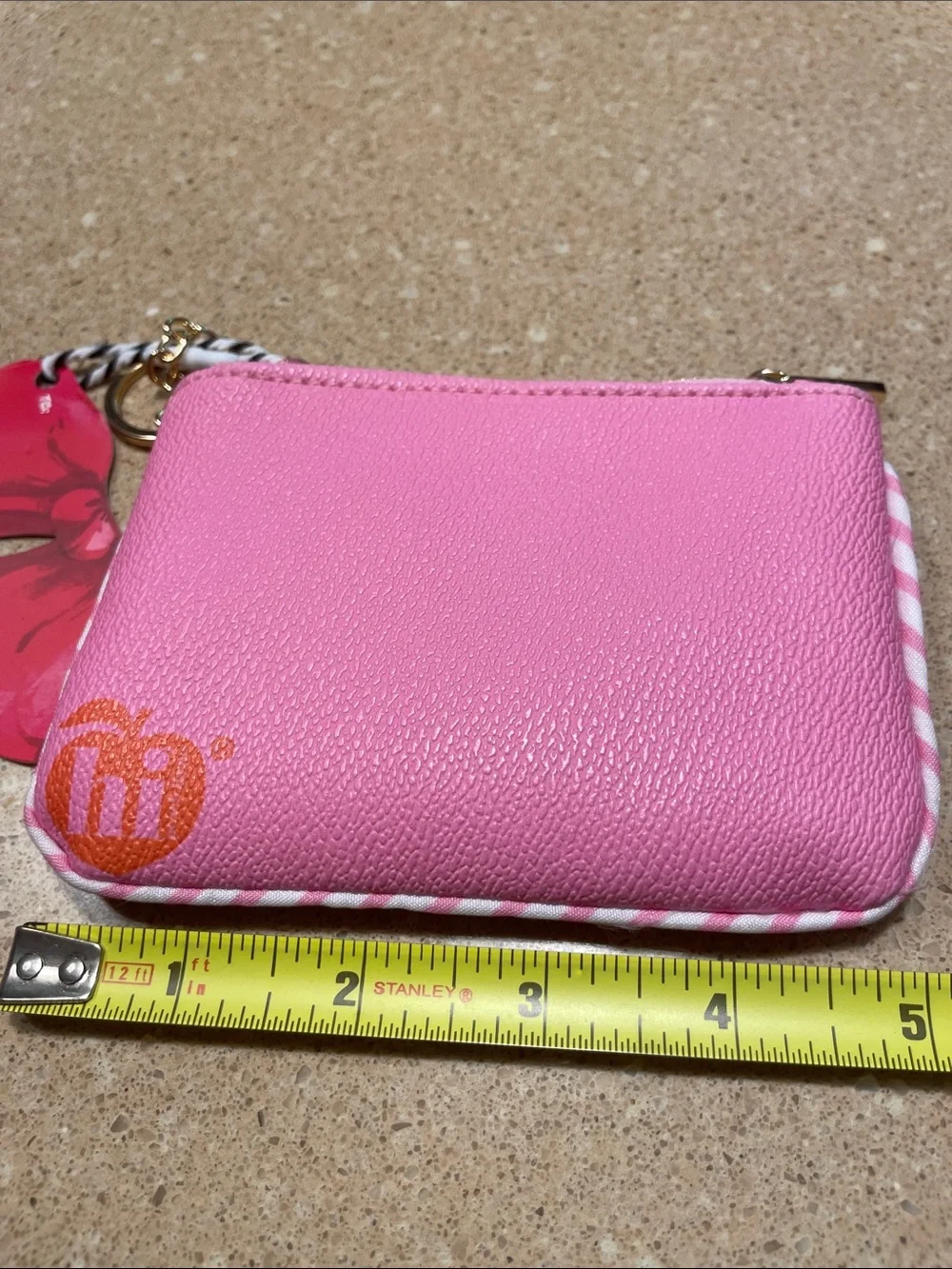 Orange & Pink Floral Card Holder Pouch - 'Too Much Of A Good Thing Is Wonderful'